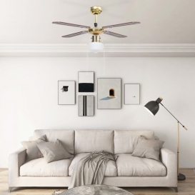 More about [ BEST SELLER ] Deckenventilator mit Lampe 106 cm Braun TOP-MARKT