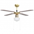 [ BEST SELLER ] Deckenventilator mit Lampe 106 cm Braun TOP-MARKT