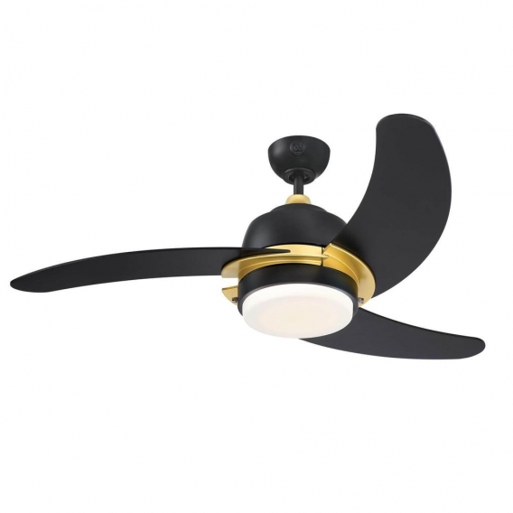 Deckenventilator Simone Schwarz 122 cm mit LED