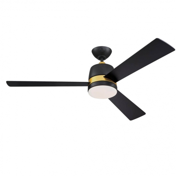 Deckenventilator Tristan Schwarz 132 cm mit Licht