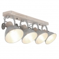 LED Deckenstrahler, Holz, Spots verstellbar, L 74 cm