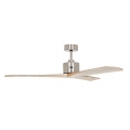 Deckenventilator Macau 132 cm Chrom / Holz Natur