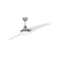 Deckenventilator Mirage Chrom / Transparent mit Fernbedienung