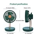 AcserGery 3-stufiger faltbarer Tischventilator, leiser Betrieb, oszillierend, ideal für Zuhause und Büro