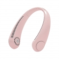 Tragbarer klingenloser Mini-Lüfter-Halsband Lazy Neck Hanging Cooler USB aufladbar Einbauventilator - Rosa