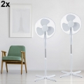 2x Standventilator, 3-Stufen, Höhenverstellung, H 120 cm