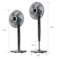 Aigostar Standventilator Leise mit Fernbedienung Standlüfter 45cm 60 Watt, 85° Oszillation Ventilator mit 12 Stunden Timer, 6 La