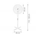 Standventilator 45 cm 3 Geschwindigkeitsstufen verstellbar oszillierend 10337