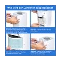 Lospitch Luftreiniger Ionisator H13 HEPA Filter Allergene Pollen Virus Bakterien（Ersatzfilter）