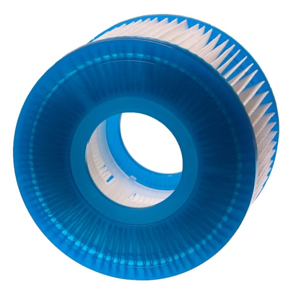 vhbw Filterkartusche Typ S1 kompatibel mit Intex PureSpa 28423E, 28443E, 28453E Pool - Ersatzfilter, Blau, Weiß