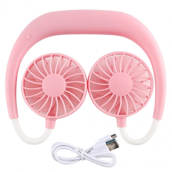 Neue Nackenbue  gel Fan Handheld Sport Fan 3 Geschwindigkeiten Einstellbare Wearable Fan Lade Haengenden Fan Tragbare Lazy USB T