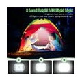 Tragbarer wiederaufladbarer Ventilator, Campingventilator mit LED-Laterne, Outdoor-Campingventilatoren für Zelte, 2-in-1-Beleuch