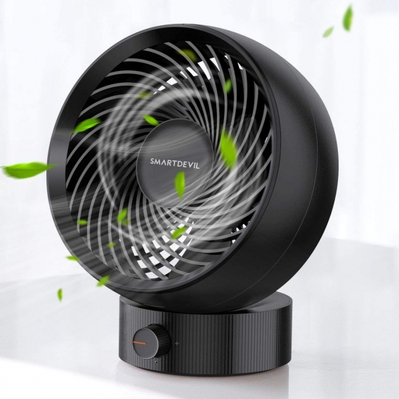 Tischventilator, USB Ventilator Mini Ventilator Klein Leise Stufenlose Geschwindigkeit 20 ° Einstellen, USB Desk Fan Geräuscharm