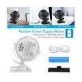 Mini Fan Clip-Tischventilator, USB-Lüfter, Akku-Lüfter, leise, kleiner Tischventilator mit 2200 mAh wiederaufladbarem Clip-Lüfte