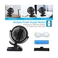 Mini Fan Clip-Tischventilator, USB-Lüfter, Akku-Lüfter, leise, kleiner Tischventilator mit 2200 mAh wiederaufladbarem Clip-Lüfte