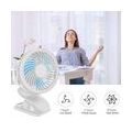 Mini Fan Clip-Tischventilator, USB-Lüfter, Akku-Lüfter, leise, kleiner Tischventilator mit 2200 mAh wiederaufladbarem Clip-Lüfte