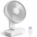 Mini USB Ventilator, Leiser Tragbarer Tischventilator für Bürotisch, 4 Geschwindigkeiten, USB-betrieben, 40 ° Winkel Einstellbar