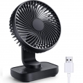 Mini USB Ventilator, Leiser Tragbarer Tischventilator für Bürotisch, 4 Geschwindigkeiten, USB-betrieben, 40 ° Winkel Einstellbar