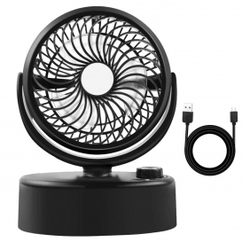 More about Tischventilator Klein Automatisch Oszillierend, Tragbarer Kleiner Leiser Desktop Fan, Aufladbar mit USB und Batterien für Aktivi