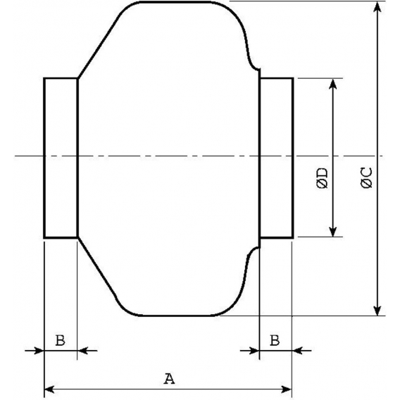 Upmann Radial-Rohrventilator mit Montagekonsole DN 125