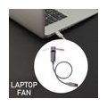 Mini Fan Mit LED Uhr Time Display, USB Lüfter Für Laptop