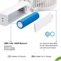 Mini Ventilator USB Ventilator Tragbarer 1200mAh Akku Leiser Handventilator 180° Faltbarer Kleiner Ventilator Kompatibel mit Com