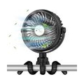 USB Ventilator Leise Handventilator Mini Fan Mit 3 Geschwindigkeiten/ 720°Verstellbar/ LED-Lichts, über 10h Akkulaufzeit für Kin