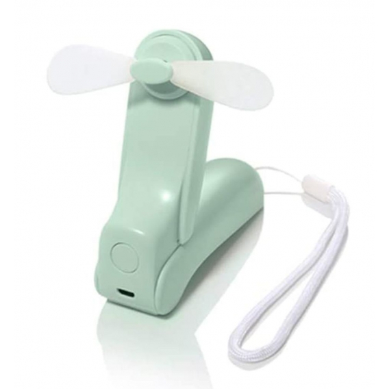 USB Mini Handventilator, Tragbarer Wiederaufladbar Handventilator und Standbar Faltbarer Lüfter für Zuhause Outdoor und Büro [2 