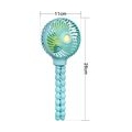 USB Fan Mini Hand Fan Quiet Small Table Fan Rotation 3 Speed Levels Strong Air Flow 2000 mAh for Pushchairs Library Office Tent