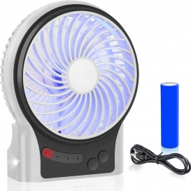 More about Mini Desktop USB Ventilator Personal Fan mit 1800 mAh aufladbarer Batterie Akku LED-Licht Beweglicher 3 einstellbare Geschwindig