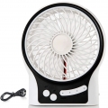 Mini Desktop USB Ventilator Personal Fan mit 1800 mAh aufladbarer Batterie Akku LED-Licht Beweglicher 3 einstellbare Geschwindig