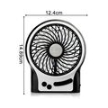 Mini Desktop USB Ventilator Personal Fan mit 1800 mAh aufladbarer Batterie Akku LED-Licht Beweglicher 3 einstellbare Geschwindig