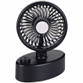 Tischventilator Klein Automatisch Oszillierend, Tragbarer Kleiner Leiser Desktop Fan, Aufladbar mit USB und Batterien für Aktivi