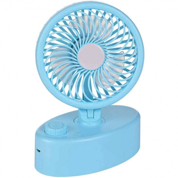 Tischventilator Klein Automatisch Oszillierend, Tragbarer Kleiner Leiser Desktop Fan, Aufladbar mit USB für Aktivitäten im Innen