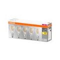 OSRAM LED BASE CLASSIC P 40 FS Warmweiß Filament Klar E14 Tropfen 5er Pack