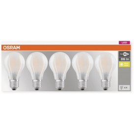 More about OSRAM LED BASE CLASSIC A 60 FS Warmweiß Filament Matt E27 Glühlampe 5er Pack