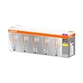 OSRAM LED BASE CLASSIC A 60 FS Warmweiß Filament Klar E27 Glühlampe 5er Pack