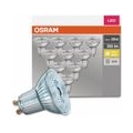 OSRAM LED BASE PAR16 50 (36°) FS Warmweiß SMD Klar GU10 Spot 10er Pack