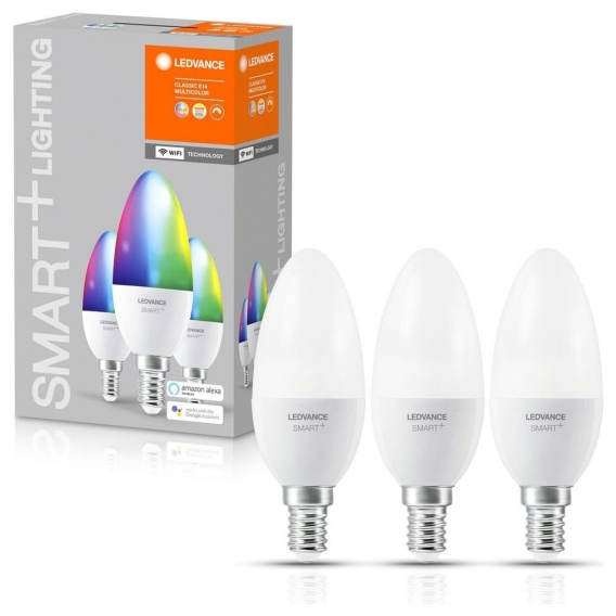 Ledvance SMART+ LED Leuchtmittel E14 B38 5W 470lm RGBW 3er Set