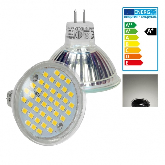 ECD Germany 10er Pack MR16 LED Spot 3W - AC 220-240V - 251 Lumen - Neutralweiß 4000K - aus Glas - A+ - Birne Lampe Strahler Leuc