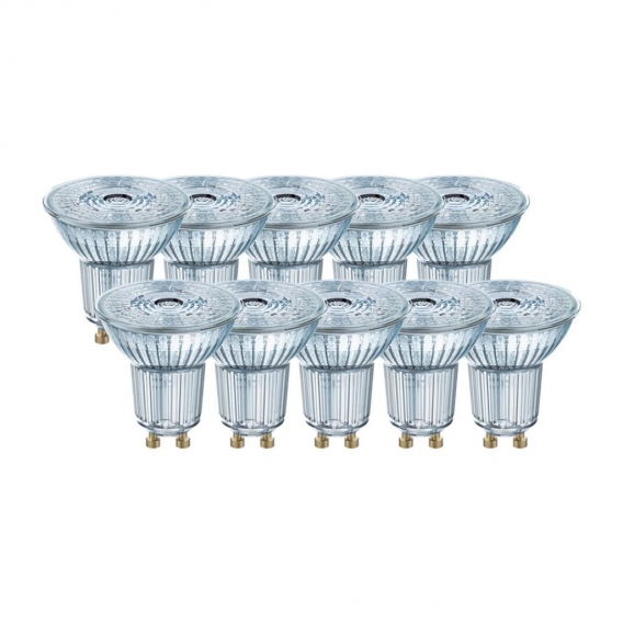 OSRAM LED BASE PAR16 50 (36°) FS Kaltweiß SMD Klar GU10 Spot 10er Pack