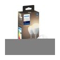 Philips Hue White LED E14 Tropfen P45, 5,7W, 2700 K, dimmbar, Bluetooth, Doppelpack