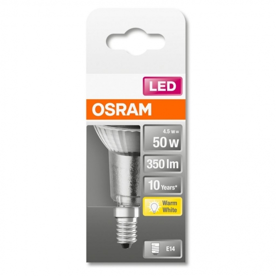 OSRAM LED STAR PAR16 50 (36°) BOX Warmweiß SMD Klar E14 Spot