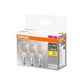 Osram LED Filament Classic P40 Tropfen 4W (40W) klar E14 warmweiß 3er-Pack