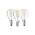 Osram LED Filament Classic P40 Tropfen 4W (40W) klar E14 warmweiß 3er-Pack