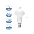 E14 LED Reflektor Kaltweiß 7W Lampe 550 Lumen Glühbirne Leutchtmittel 6400 Kelvin, R50 170° Abstrahlwinkel Energiesparlampe, 5 S