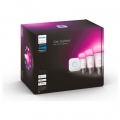 Philips Hue Bluetooth White & Color Ambiance LED E27 75W 800lm Dreierpack inkl. Bridge