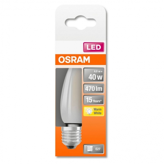 OSRAM LED STAR CLASSIC B 40 BOX Warmweiß Filament Matt E27 Kerze