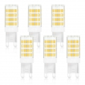 6X MENGS G9 5W＝40W LED Mais Birne Lampe 480LM AC 220-240V 2835 SMD Warmweiß