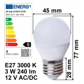 More about LED Lampe E27 12V 3W A+ warmweiß 240lm 3000K Birne Energiesparlampe 12 Volt Lich